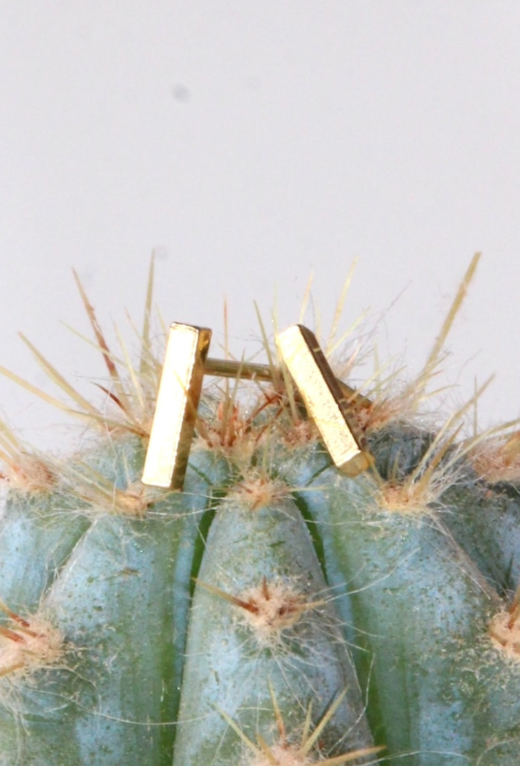 Gold Bar Stud Earrings