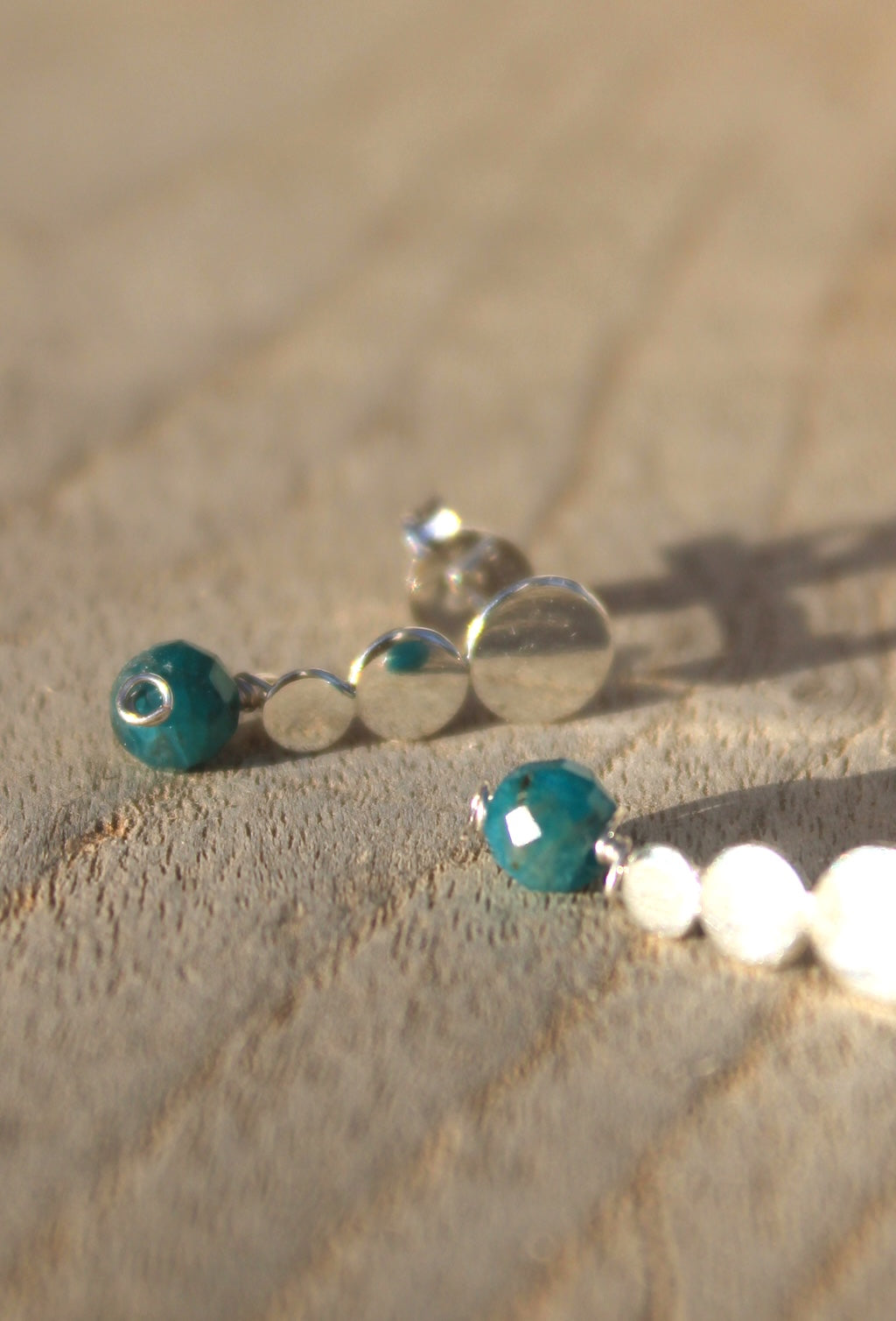 Gemstone Balance Earrings ~ Silver