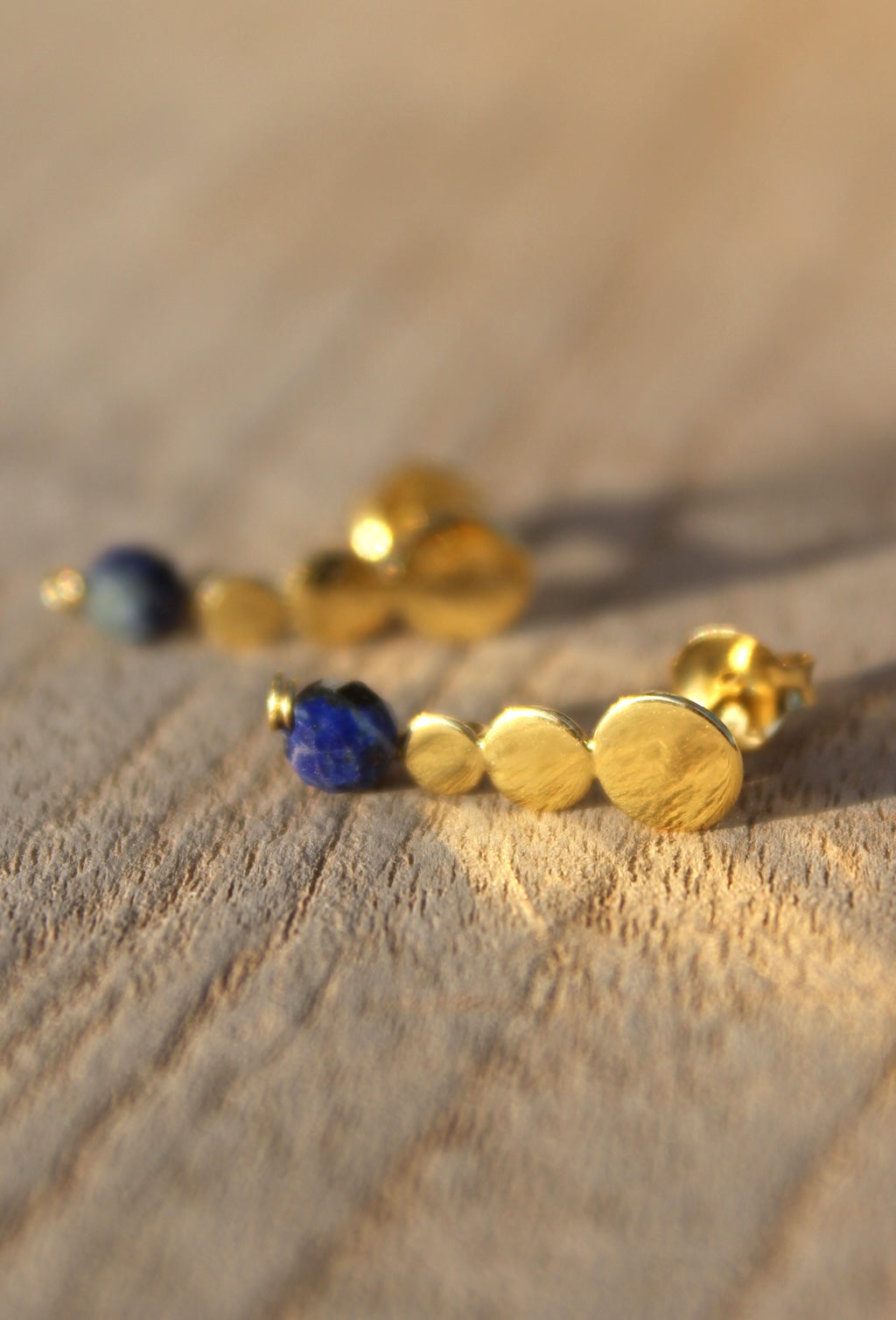 Gemstone Balance Earrings ~ Gold