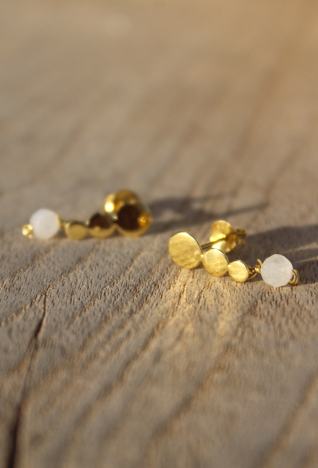 Gemstone Balance Earrings ~ Gold
