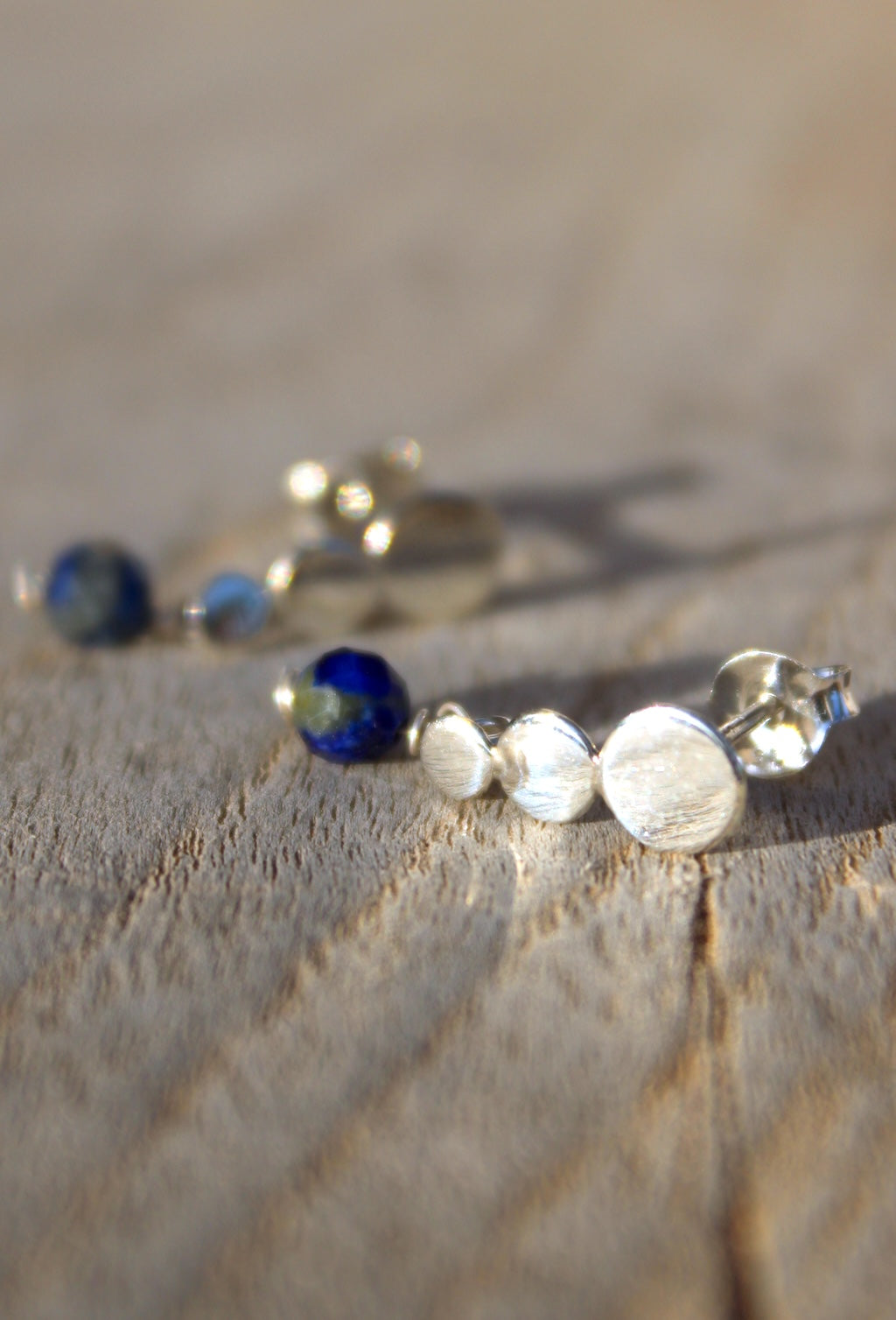 Gemstone Balance Earrings ~ Silver