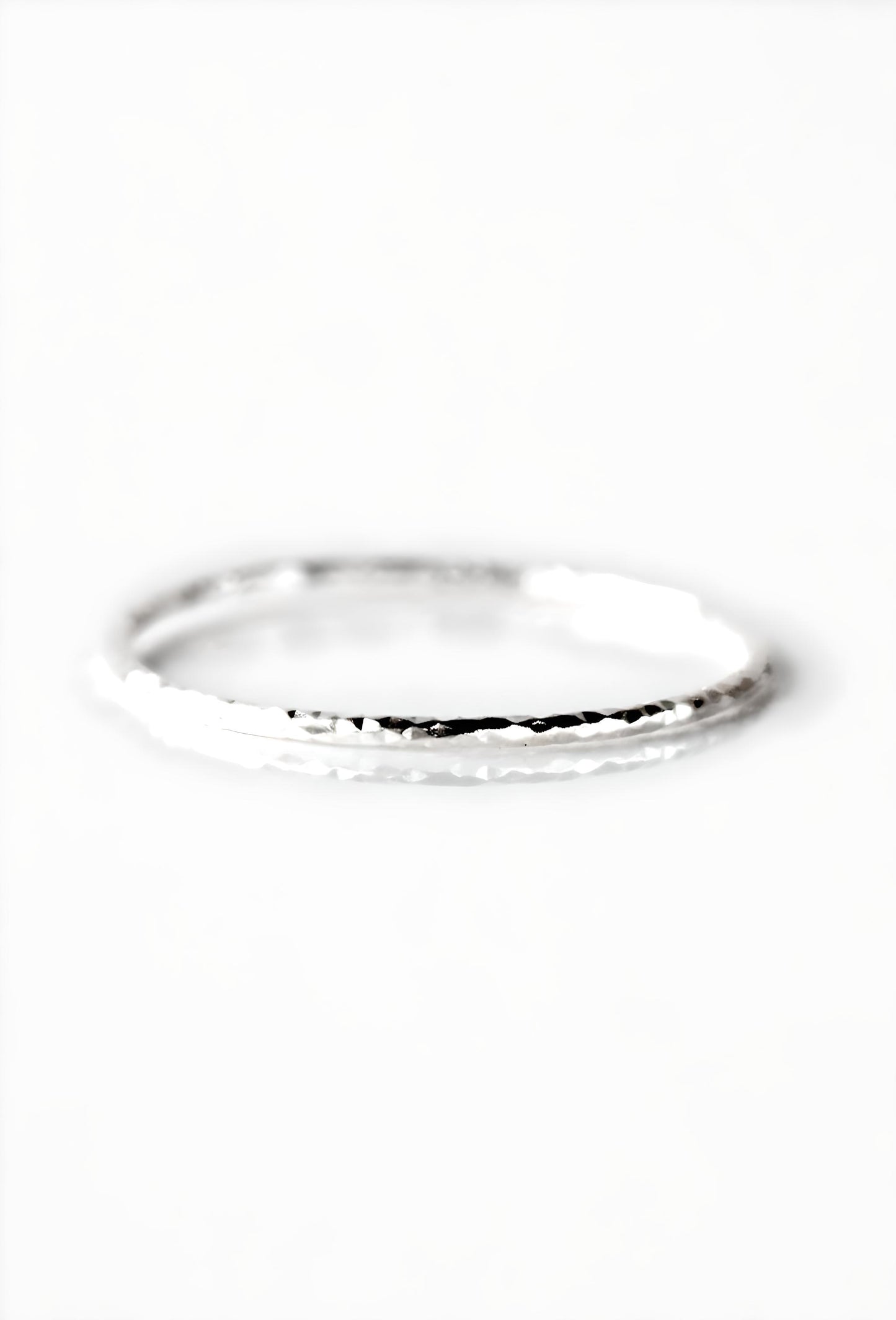 Super Fine Diamond Cut Shimmer Ring