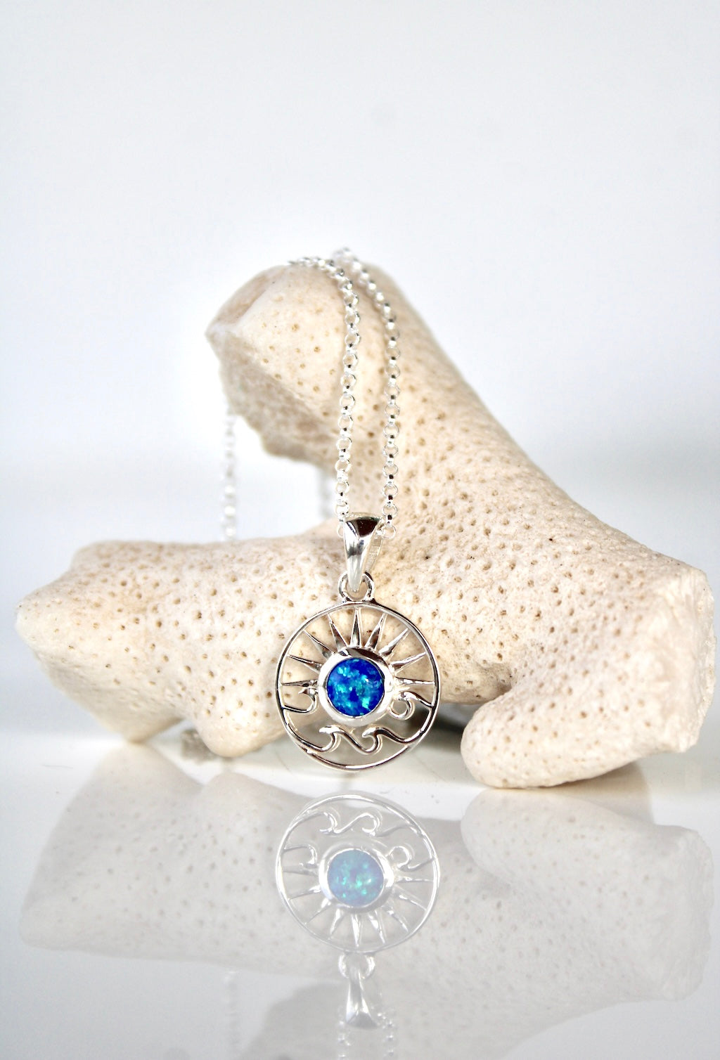 Opal Gemstone Ocean Sunrise | Sunset Necklace