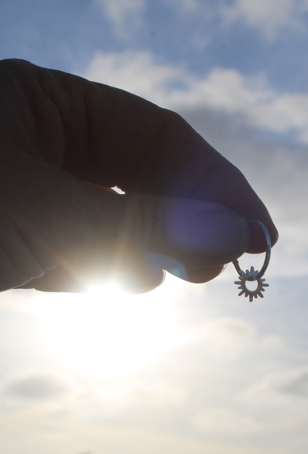 Sol ~ Aurora Sunburst Hoops