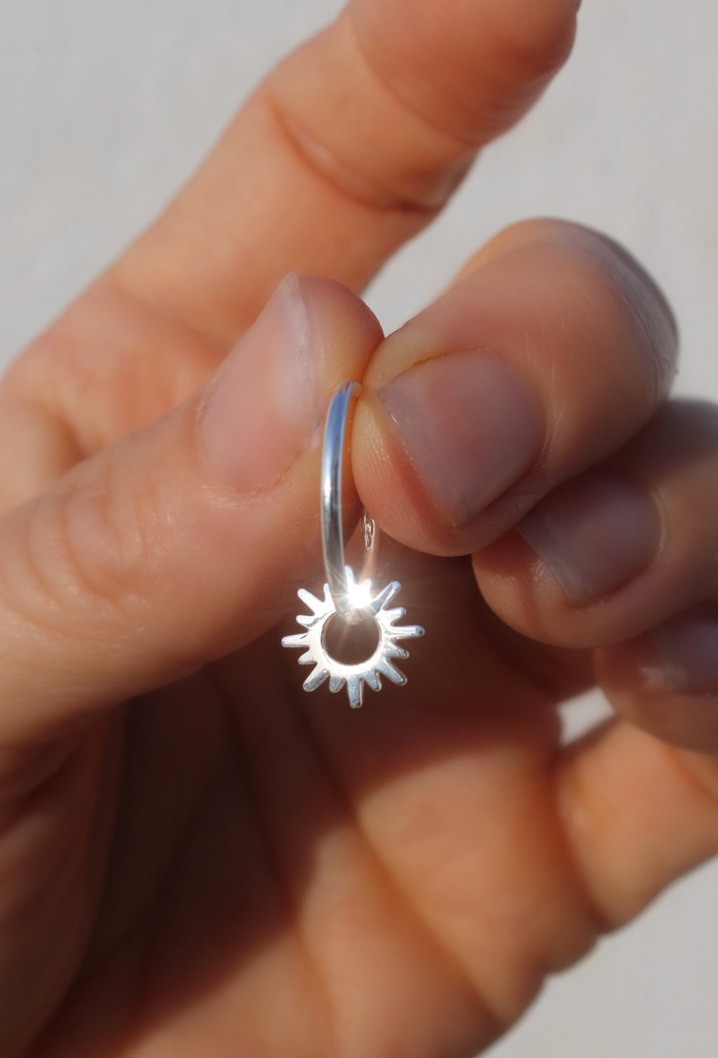 Sol ~ Aurora Sunburst Hoops