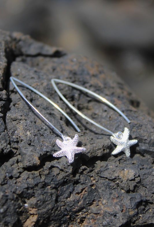 Starfish Long Drop Earrings