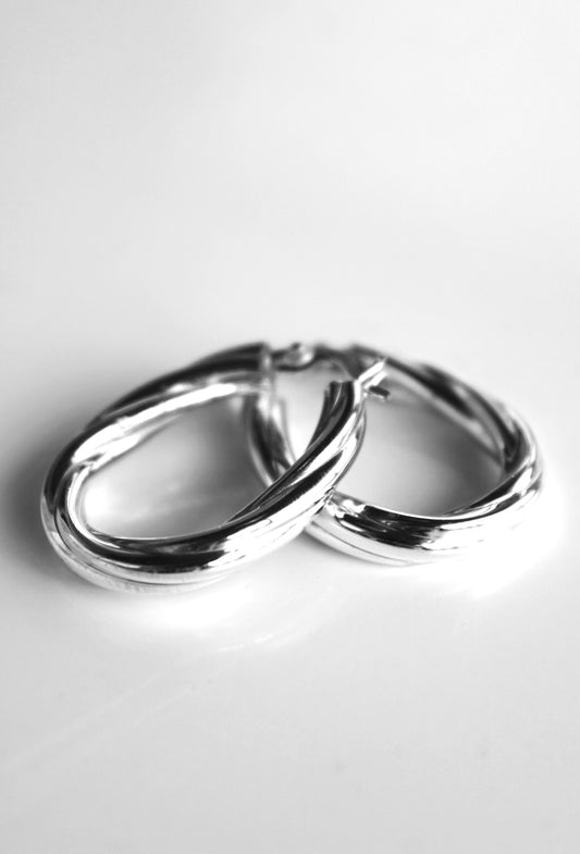 Betty ~ Large Oval Twist Hoops