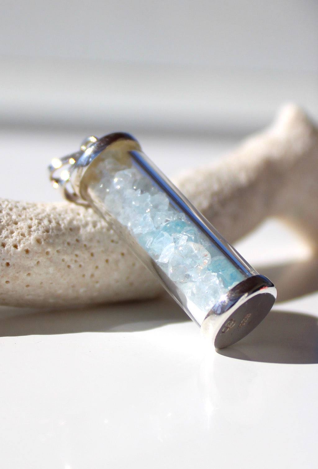 Aquamarine Sea Foam Pendant