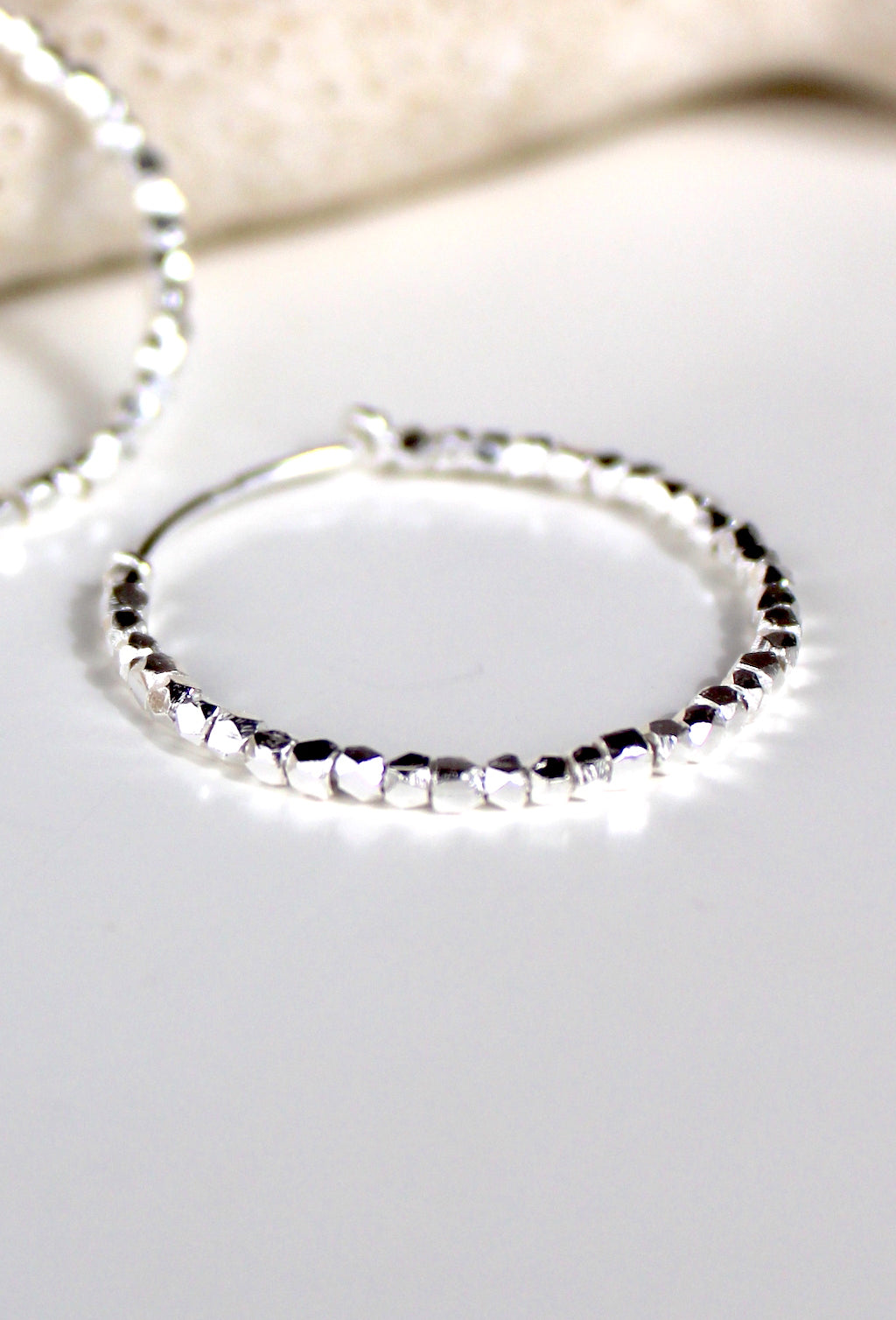 Athena ~ Mini Nugget Beaded Hoops