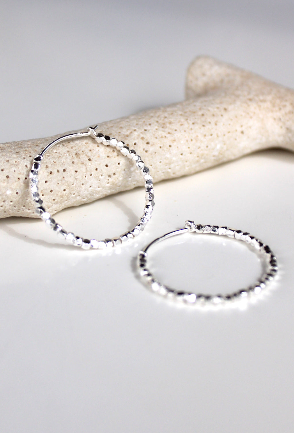 Athena ~ Mini Nugget Beaded Hoops
