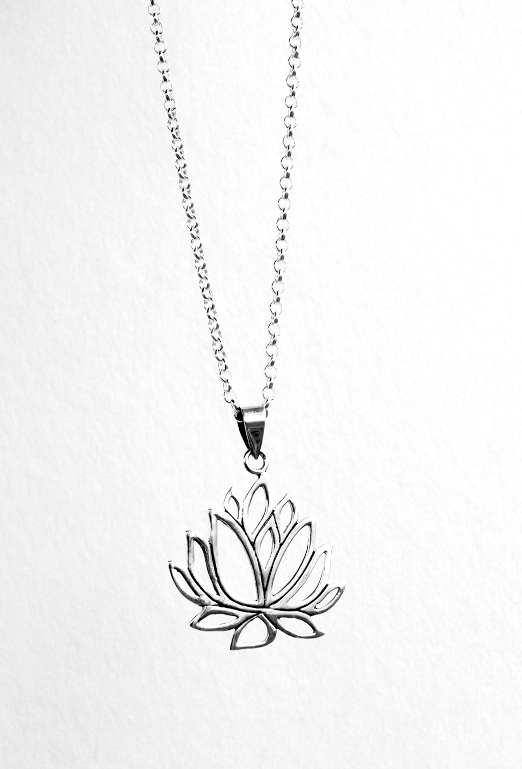Big Lotus Flower Pendant | Necklace