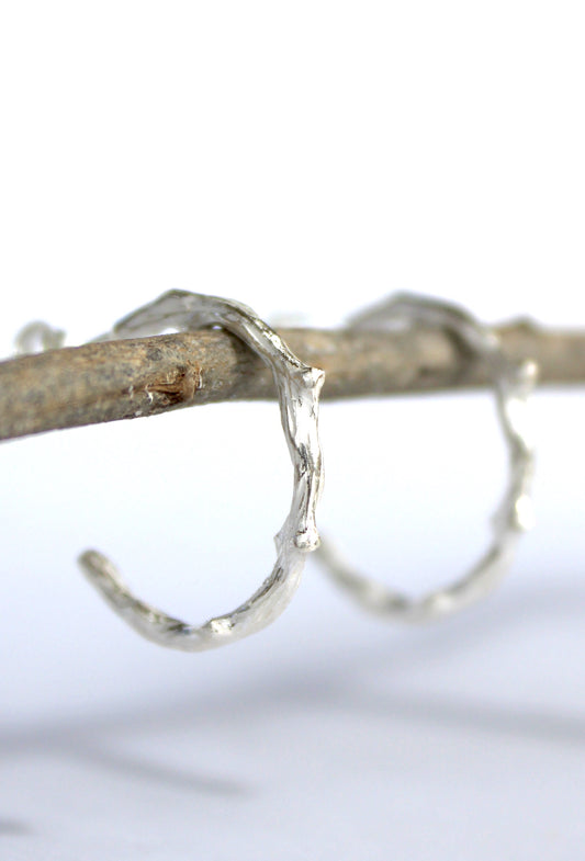 Driftwood Textured Hoop earrings