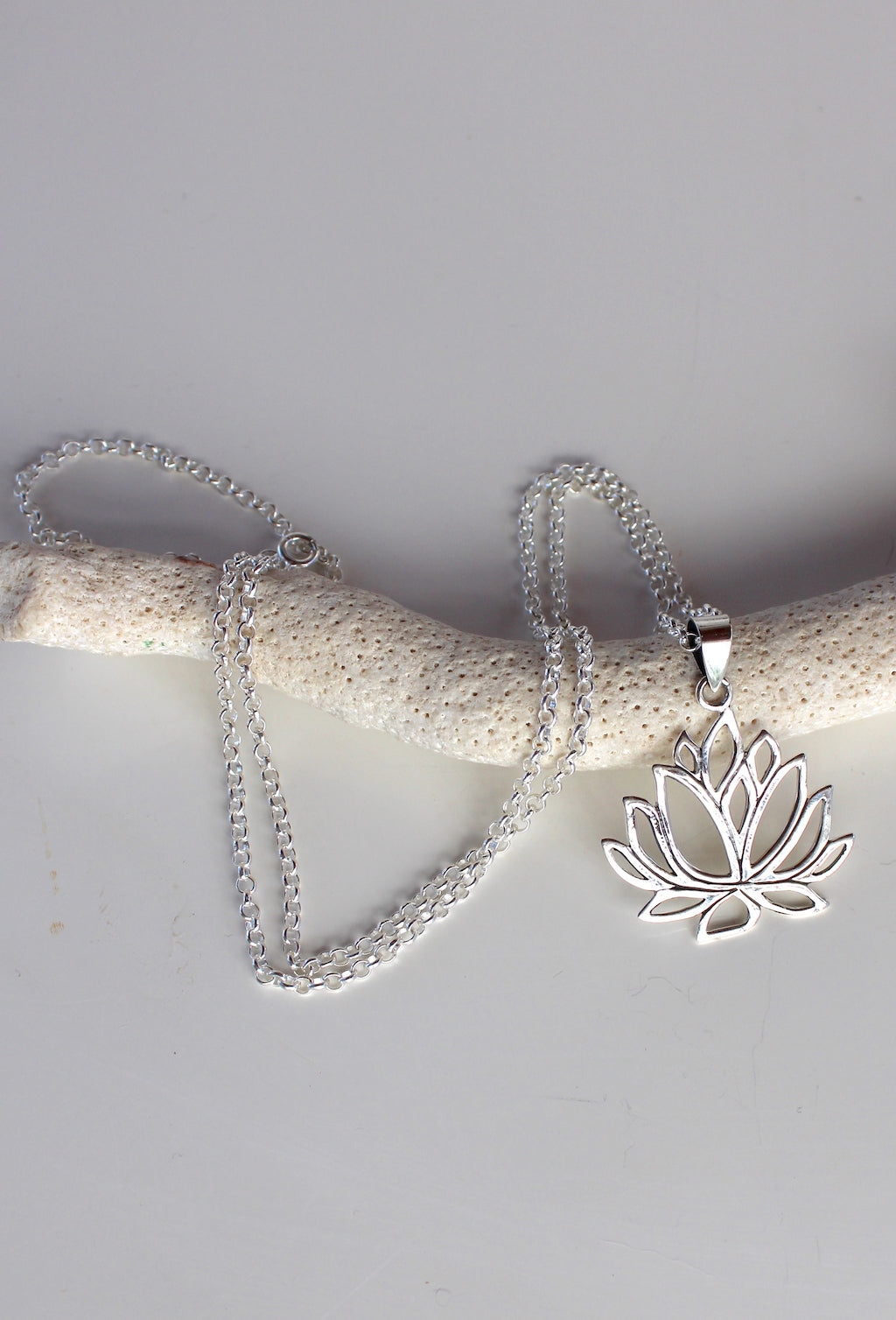 Big Lotus Flower Pendant | Necklace