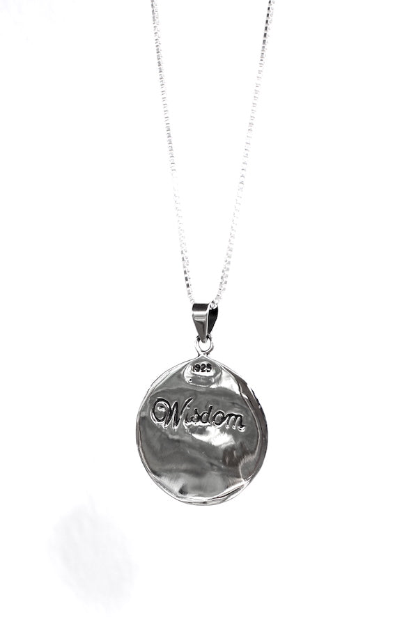 Lotus Flower Wisdom Medallion Necklace