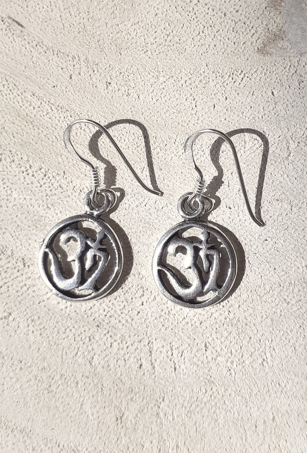OM Circle Earrings