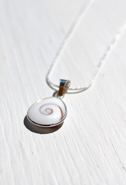 Shiva Eye Shell Teardrop Necklace