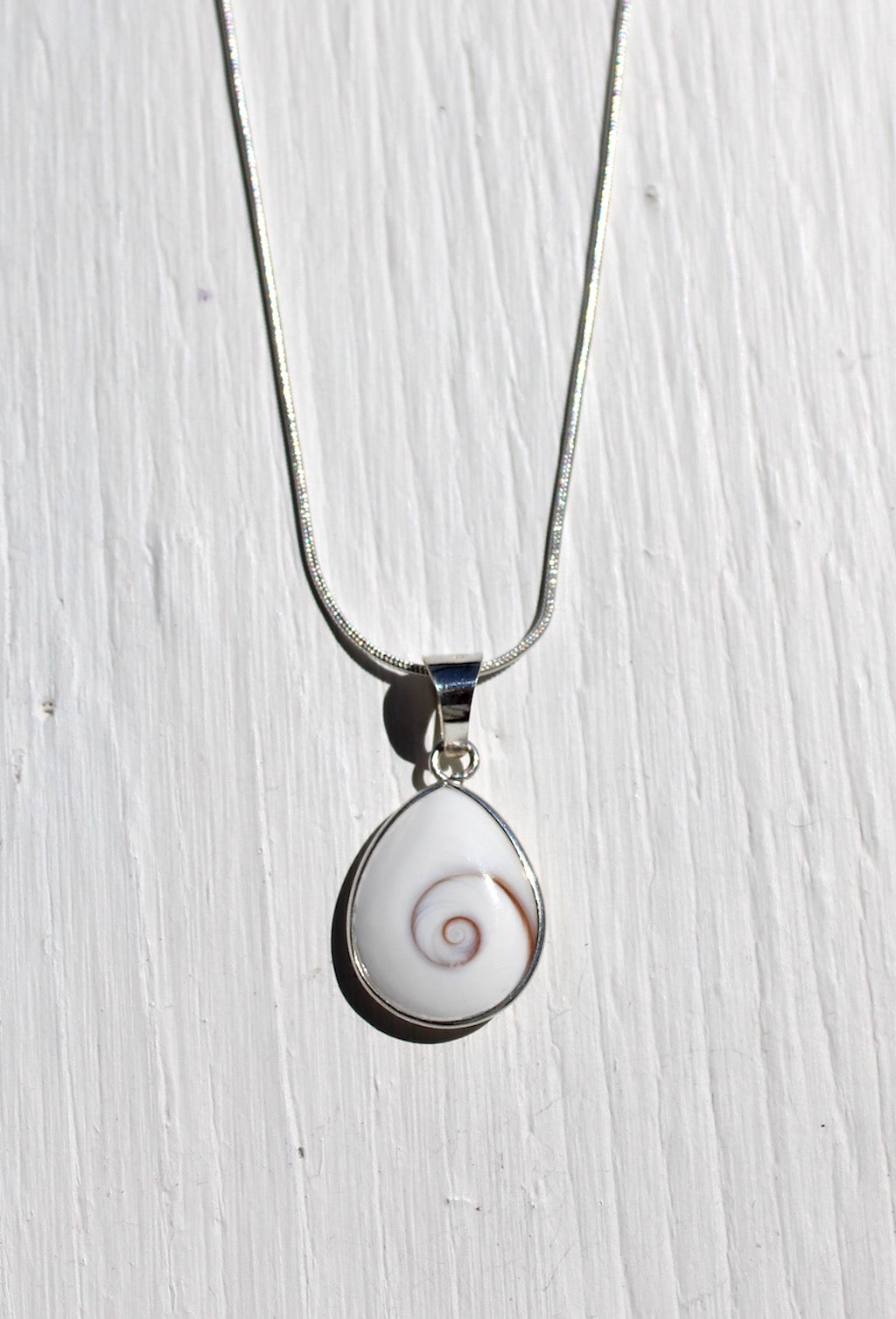 Shiva Eye Shell Teardrop Necklace