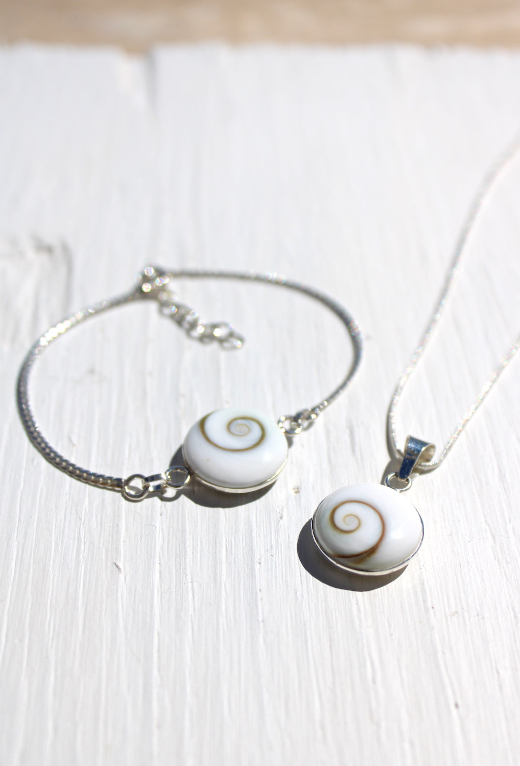 Shiva Eye Shell &  Flower of Life Reversible Pendant | Necklace