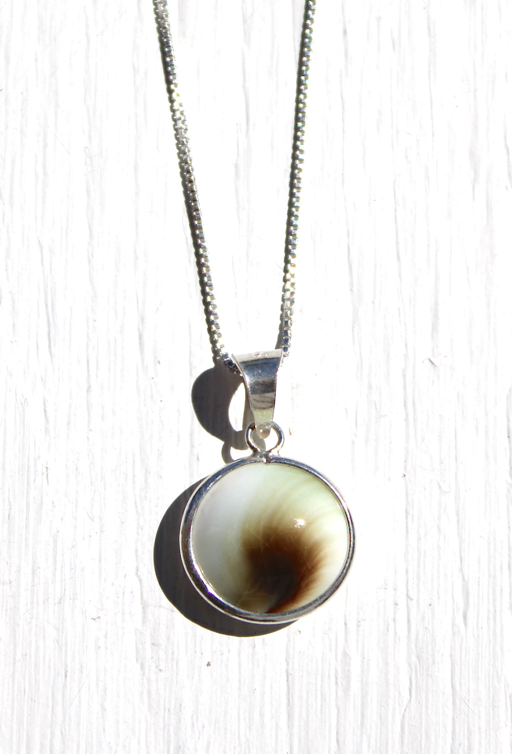 Shiva Eye Shell Necklace ~Small Round