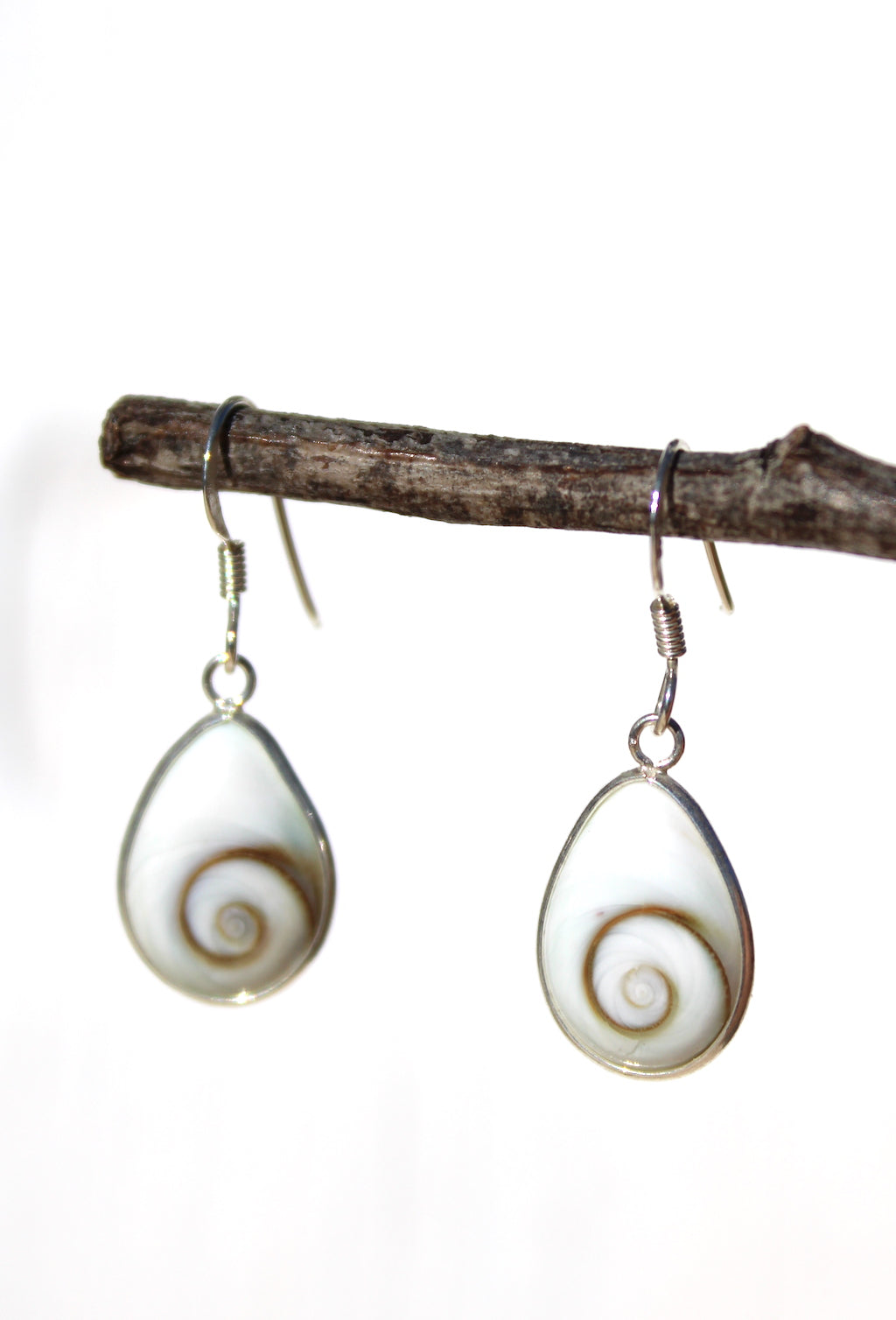 Shiva Eye Shell Teardrop Earrings