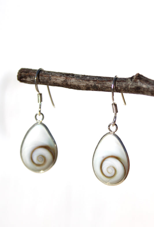 Shiva Eye Shell Teardrop Earrings