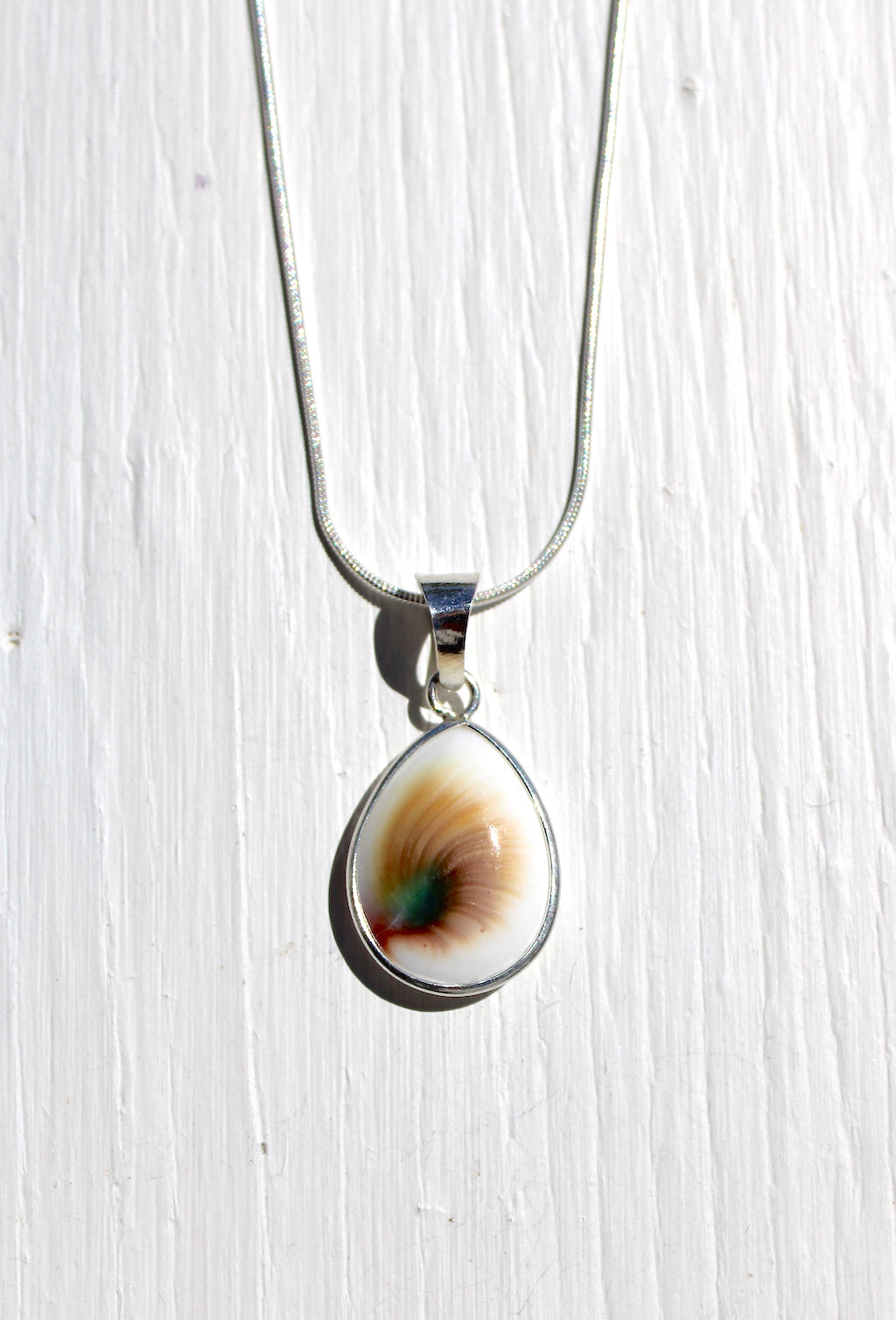 Shiva Eye Shell Teardrop Necklace