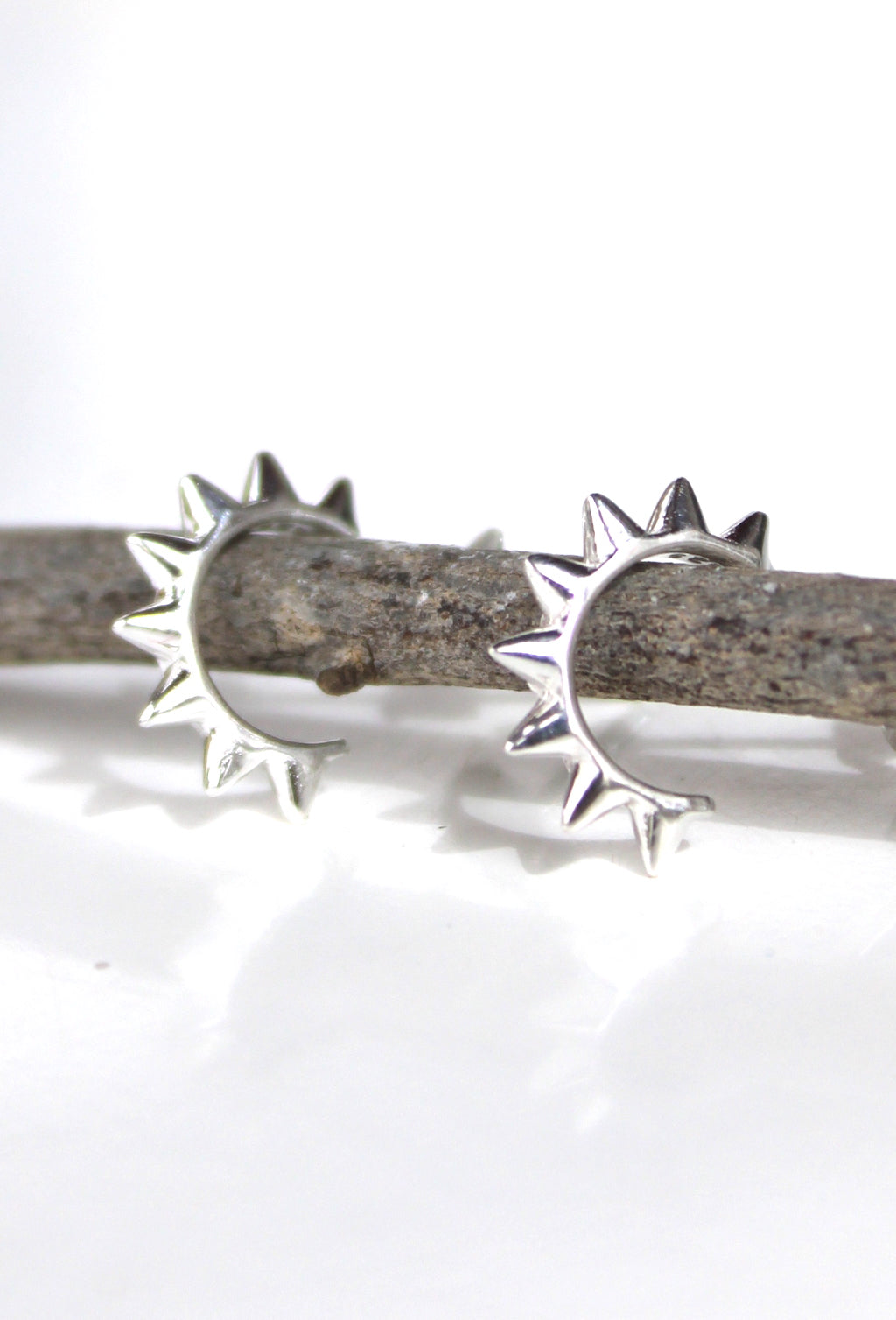 Cactus Spike Huggie Hoops