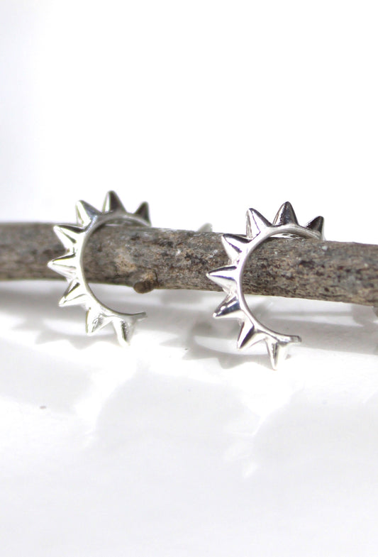 Cactus Spike Huggie Hoops