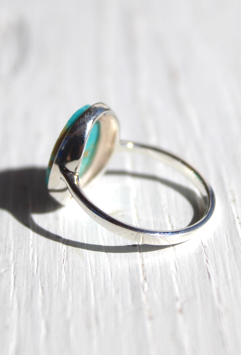 Anillo de Turquesa de Arizona ~ Piedra del Cielo del Desierto