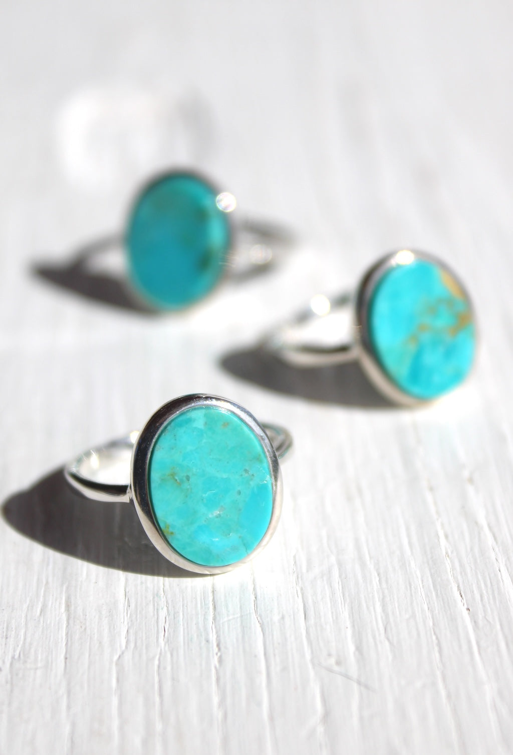 Anillo de Turquesa de Arizona ~ Piedra del Cielo del Desierto