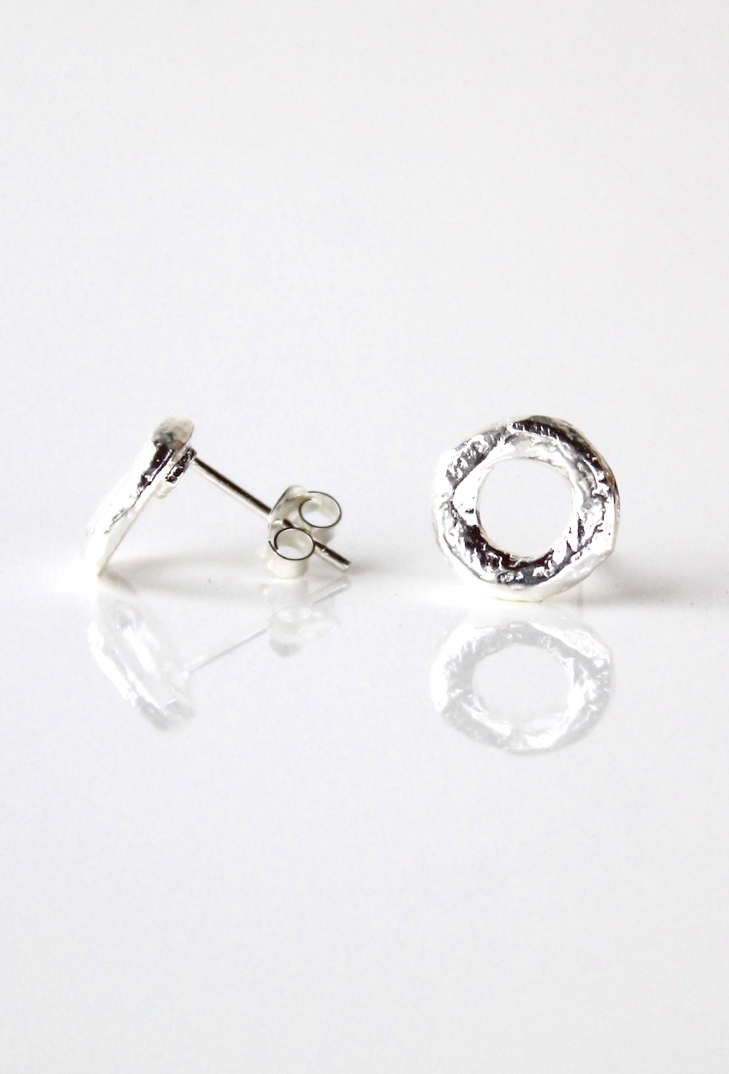 Isla ~ Chunky Textured Halo Stud Earrings