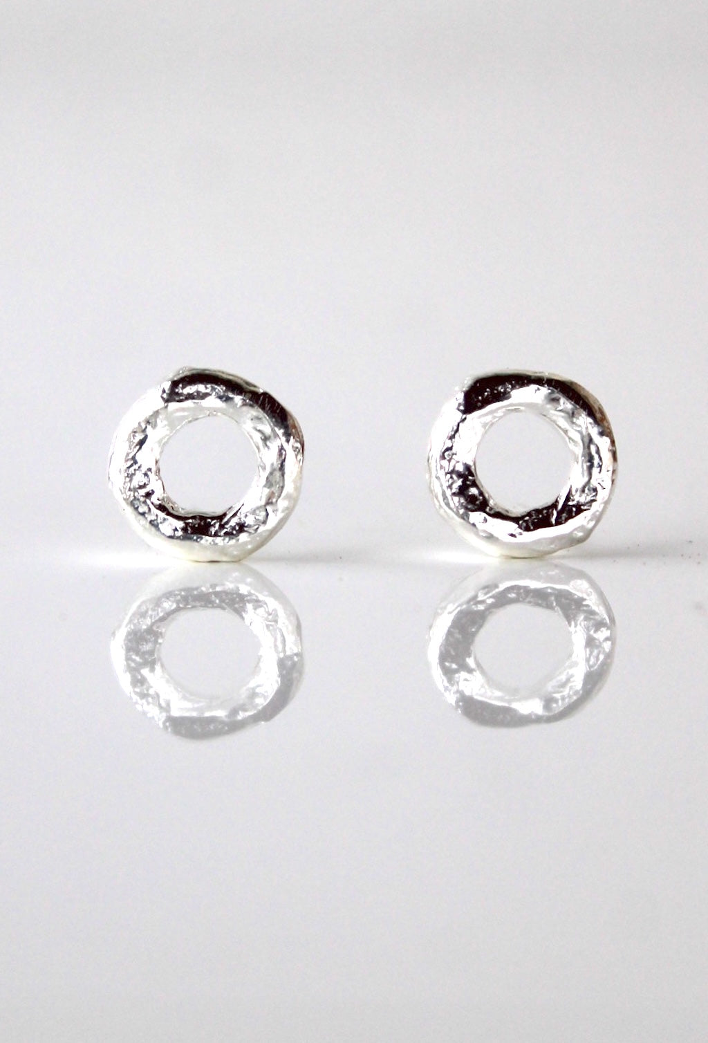 Isla ~ Chunky Textured Halo Stud Earrings