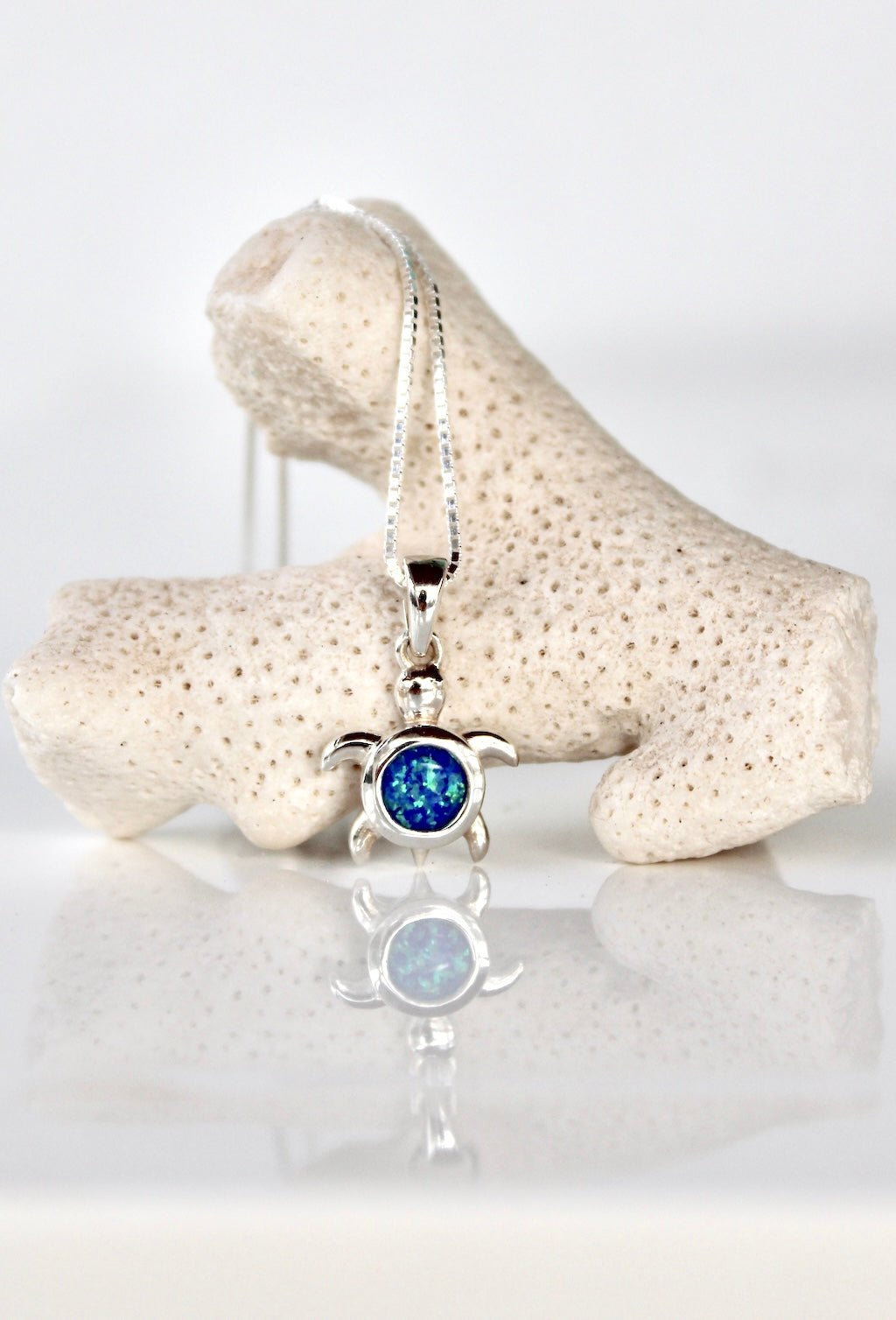 Opal Gemstone Turtle Necklace