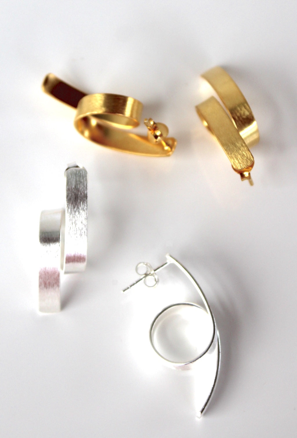 Caracola Large Spiral Stud Earrings - Gold