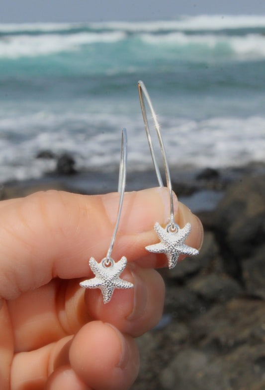 Starfish Long Drop Earrings