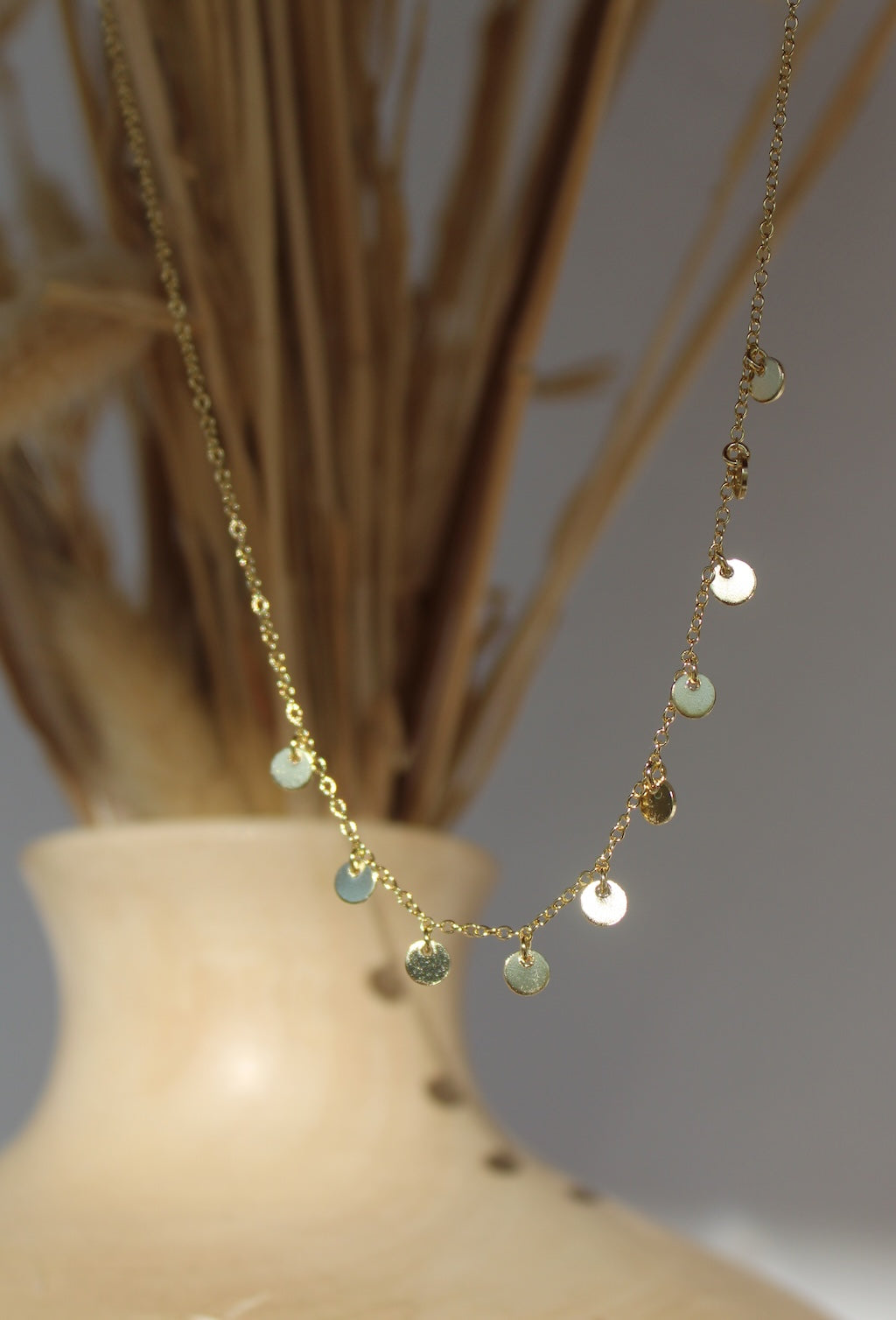 Athena ~ Mini Sun / Moon Discs Necklace