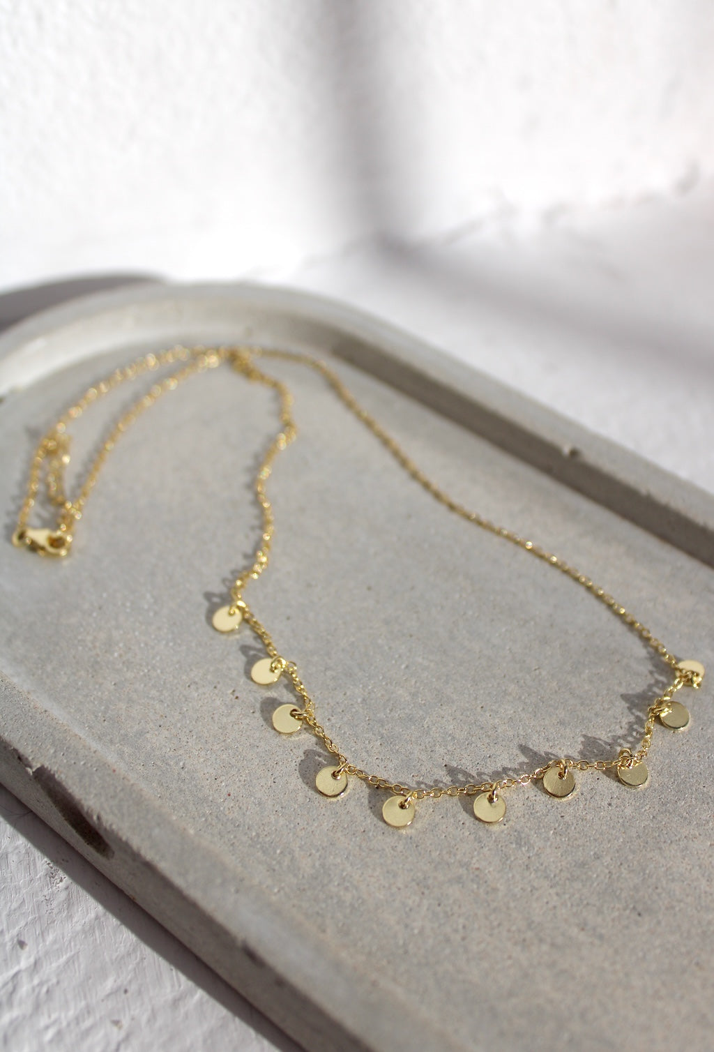 Athena ~ Mini Sun / Moon Discs Necklace