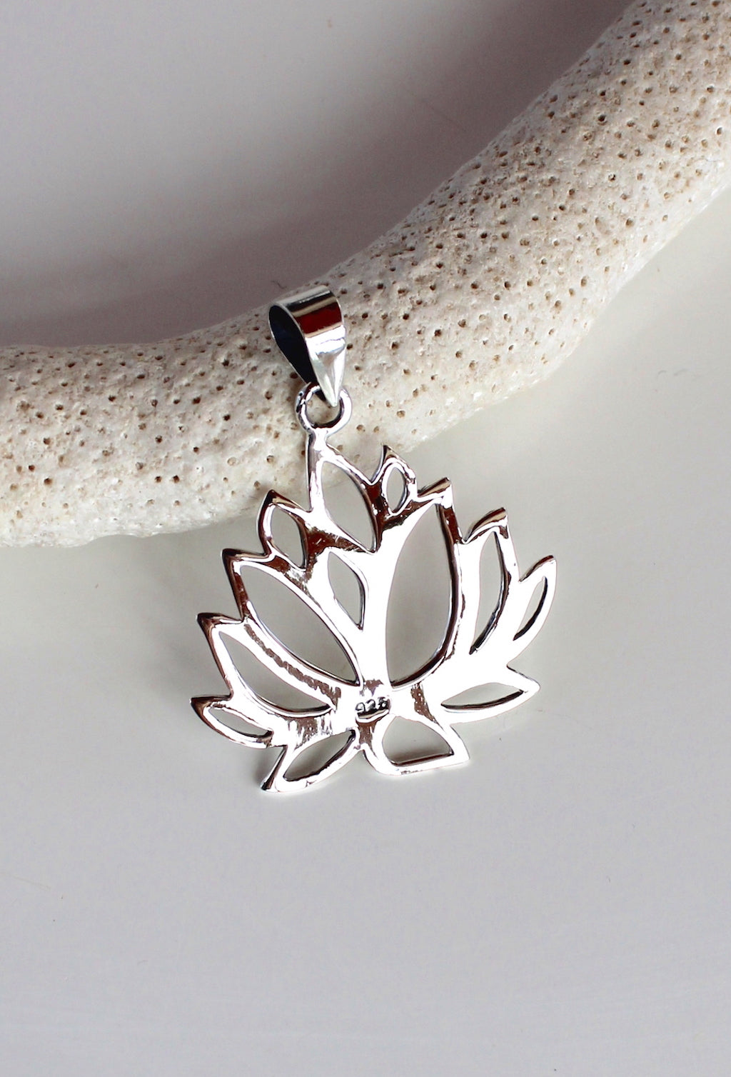 Big Lotus Flower Pendant | Necklace