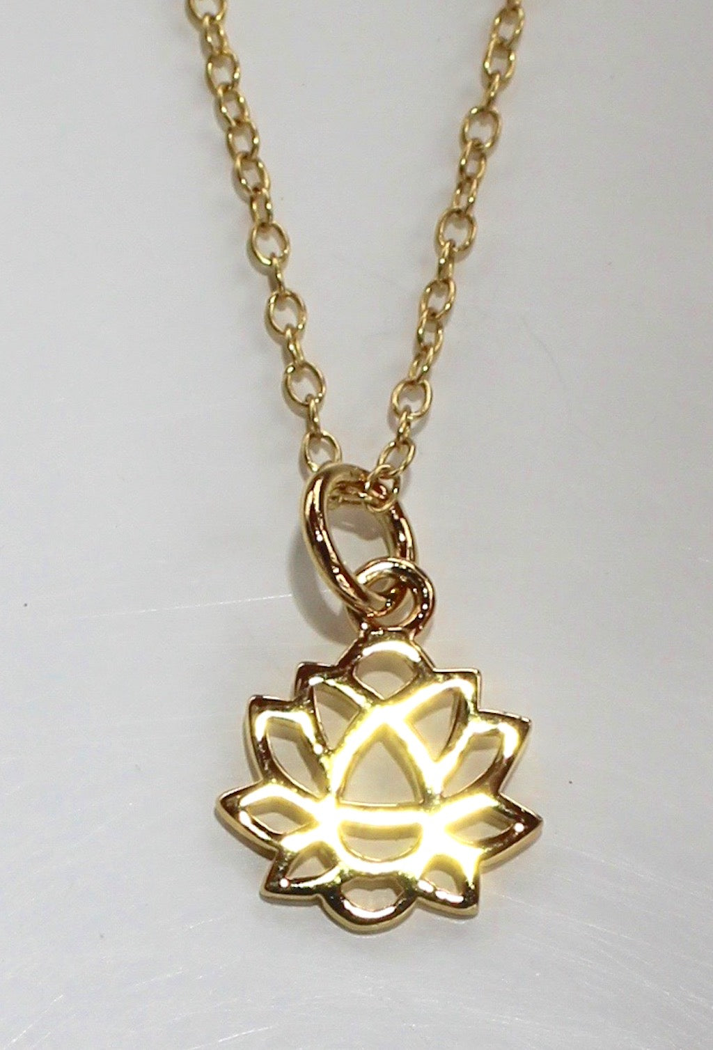 Golden Lotus Flower Necklace