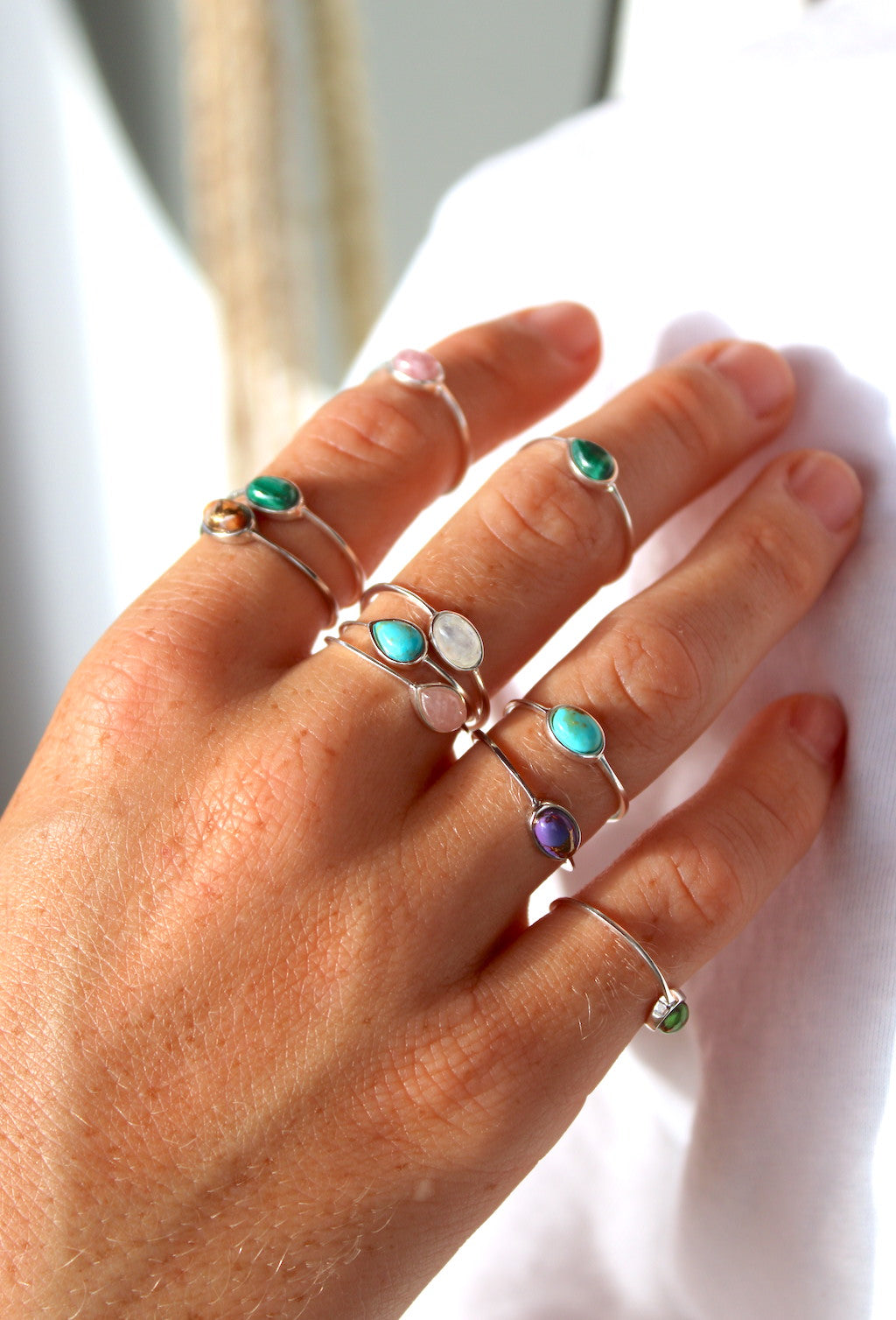 Mini Gemstone Ring - Jupiter - Turquoise