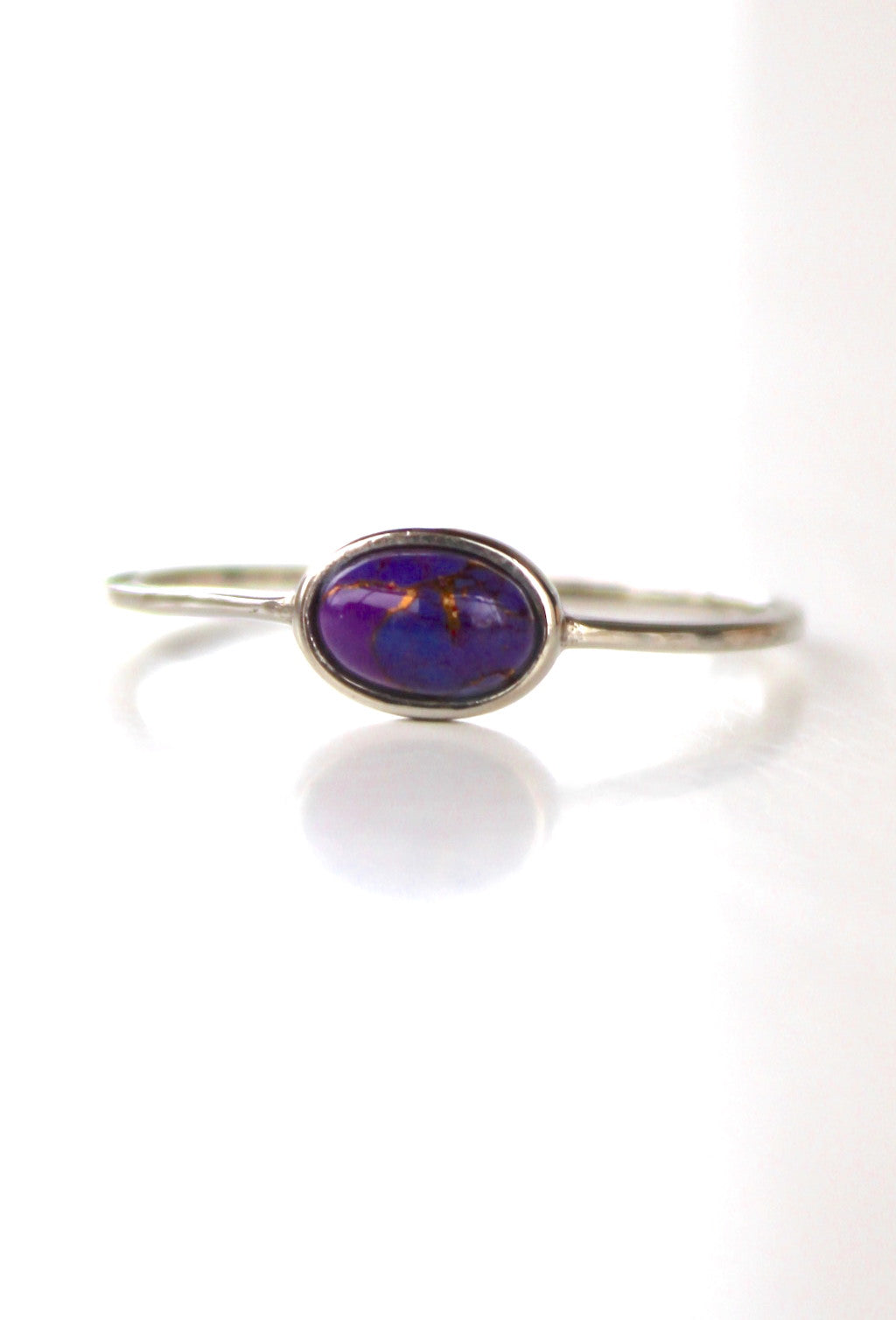 Mini Gemstone Planet Ring - Saturn -  Mojave Purple