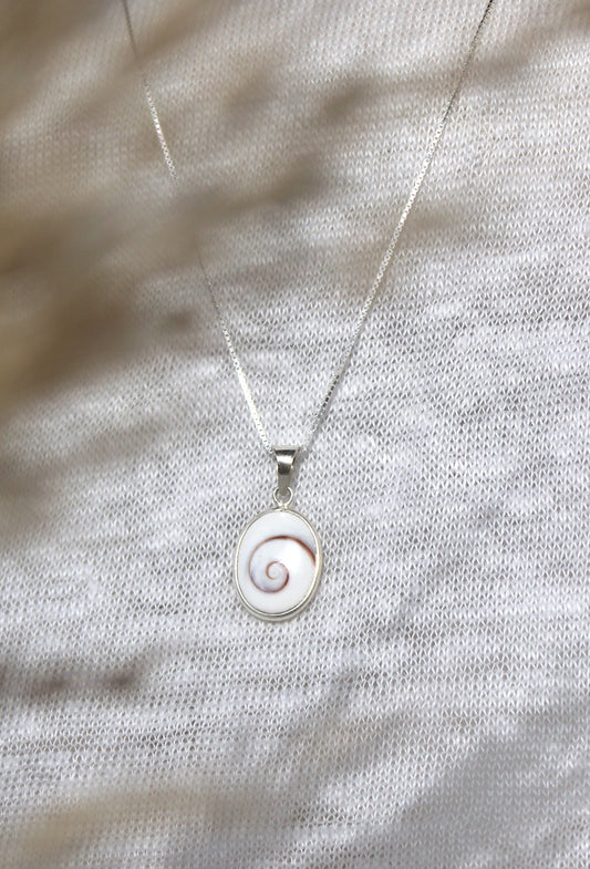 Mini Oval Shiva Eye Shell Necklace