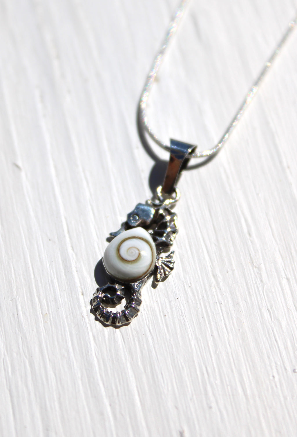 Shiva Shell Seahorse Pendant | Necklace