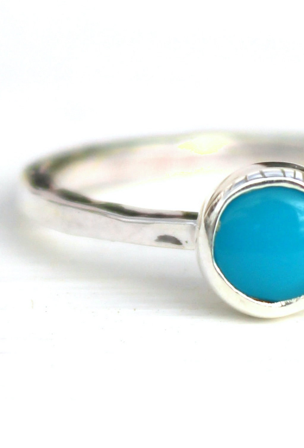 Sirena Gemstone Shimmer Stacking Ring - Turquoise & Silver