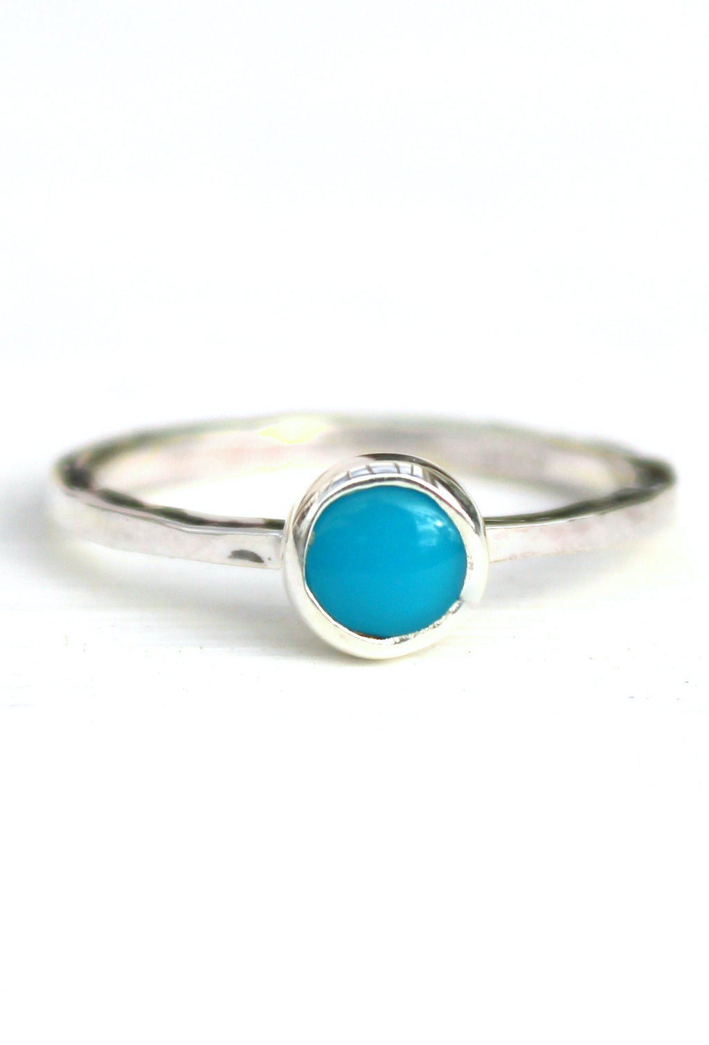 Sirena Gemstone Shimmer Stacking Ring - Turquoise & Silver